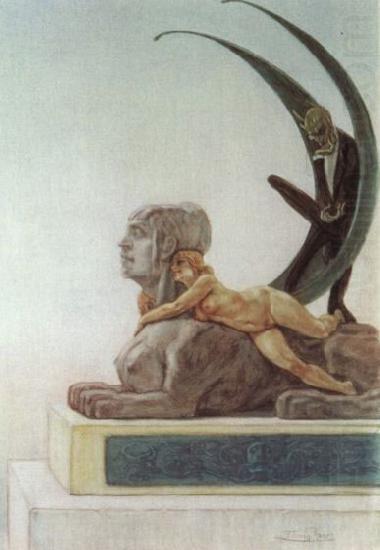 Felicien Rops Frontispice des Diaboliques de Jules Barbey d'Aurevilly china oil painting image
